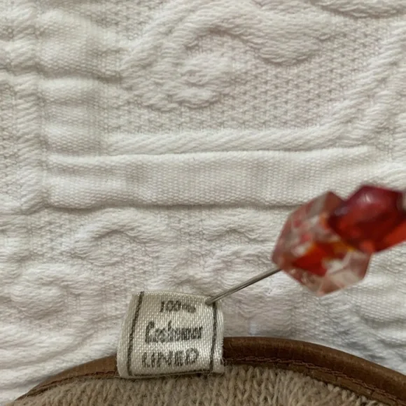 VTG KIDD LEATHER GLOVES MADE-ITALY SZ 6 1/2 COCOA BROWN:100%CASHMERE LINED - Picture 6 of 7